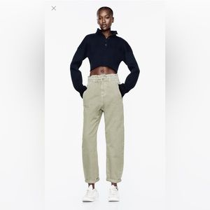 ZARA NWT HIGH-WAISTED PAPERBAG BAGGY JEANS